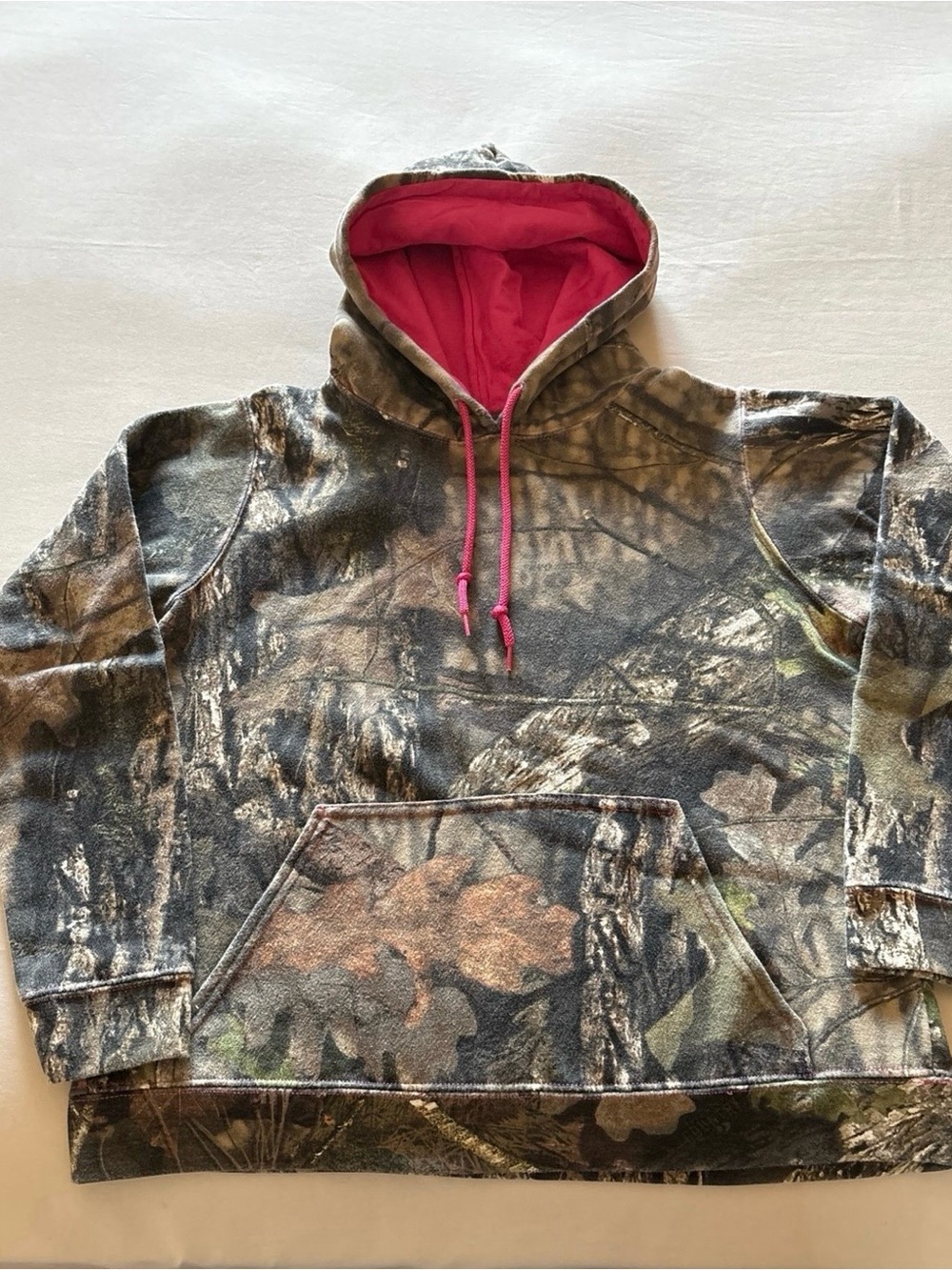 Mossy Oak Women’s Size Small Camo Pullover Hoodie Sweatshirt Brown Green Pink